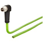 Metz Connect 142M2XA0010 M12 sieťové káble, prepojovacie káble CAT 6A S/FTP 1.00 m zelená krytie PUR, odolný proti kyselinám, odolný proti ozónu, odolný proti; 142M2XA0010