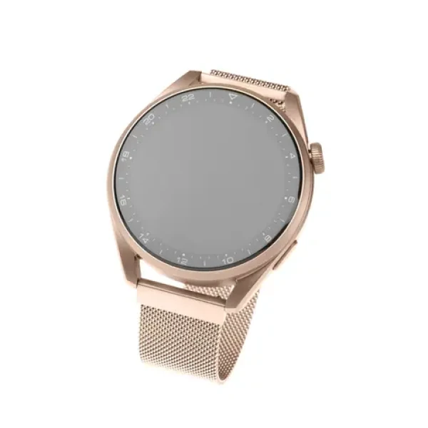 FIXED Mesh Strap Sieťovaný nerezový remienok so šírkou 22mm pre smartwatch ružovo zlatá (FIXMEST-22MM-RG)