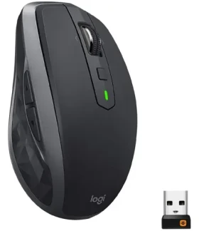 Logitech MX Anywhere 2S Graphite / Myš / bezdrôtová / Laserový senzor / Bluetooth / Darkfield / Unifying prijímač (910-007231)