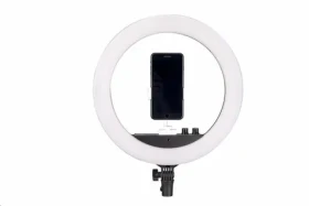 NANLITE Halo 14 kruhové LED svetlo / priemer 35.5 cm / 2700-6500 K / make-up zrkadlo / držiak na telefón / prepravný puzd (12-2023-1)
