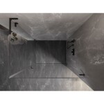 MEXEN/S - Lunar-B L sprchový kút dvere krídlové pravá 95 x 70, transparent, čierna 832L-095-070-70-00-P