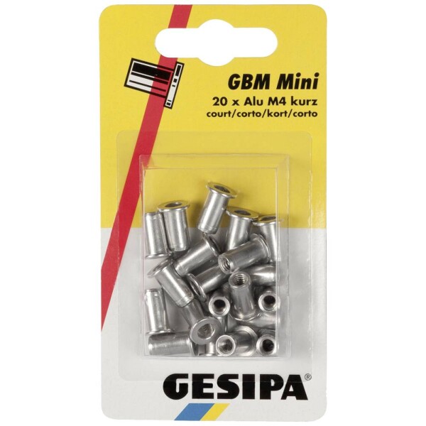 Gesipa 1433670 slepá nitovacie matice M4 20 ks; 1433670