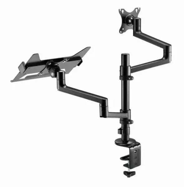 Gembird MA-DA-04 čierna / Stolný držiak monitora / 2x rameno / VESA 75x75, 100x100 / 17-32" / nosnosť 8 kg (MA-DA-04)