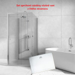 H K - Trostenný sprchovací kút Flexi U3 80x100x80 L/P variant vrátane sprchovej vaničky z liateho mramoru SE-FLEXIU38010080/THOR-10080
