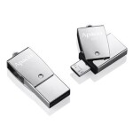 Apacer AH750 64GB OTG strieborná / USB flash disk / USB 3.0 (3.1 Gen 1) + microUSB (AP64GAH750S-1)