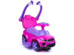 Mamido Mamido Odrážadlo Sport Car s vodiacou tyčou 3v1 ružové