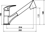 NOVASERVIS NOVASERVIS - Drezová teleskopická batéria Metalia 57 granit-čierny 57081,GRB