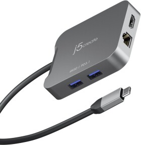 J5create j5create JCD3191-N stacja dokująca Przewodowa USB 3.2 Gen 2 (3.1 Gen 2) Type-C Sivý
