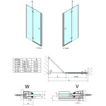 POLYSAN - FORTIS sprchové dvere do niky 1000 číre sklo, pravé FL1410R