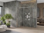 MEXEN/S - OMEGA sprchovací kút 130x70, transparent, chróm 825-130-070-01-00