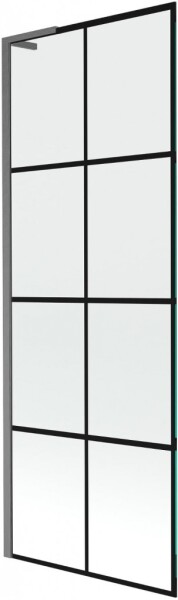 MEXEN/S - Next L vaňová zástena FIX 70 x 150, čierna vzor, grafit kartáčovaná 895-070-000-03-77-66