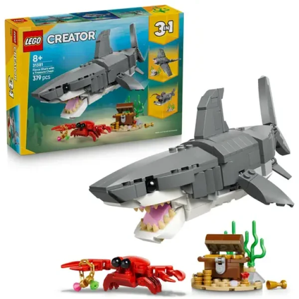 LEGO® Creator 3 v 1 31381 Divoký žralok a truhla s pokladom