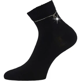 LONKA Ponožky dámské elegantní FLITANA 05 s kamínky ČERNÉ (3 páry) 35-38 126902