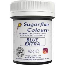 Gélová farba extra blue 42 g - Sugarflair - Sugarflair