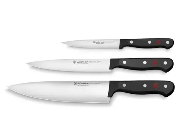 Wüsthof GOURMET / Sada nožov / 3 ks / kuchársky 20 cm / na údeniny 16 cm / na zeleninu 12 cm (1125060307)