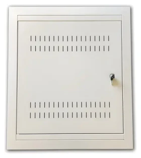 DATACOM 19" rozvádzač pod omietku 4U+2U / Nástenný / 150mm / plechové dvere / šedý (7091)