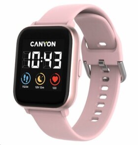 Canyon Salt SW-78 ružová / Chytré hodinky / 1.4 "/ IPS / snímač tepu / BT 5.0 / IP68 / Canyon Life / Android a iOS (CNS-SW78PP)