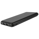 Aligator PB1000 Powerbanka 10 000mAh 3v1 čierna / micro / lightning / USB-C (PB1000BK)