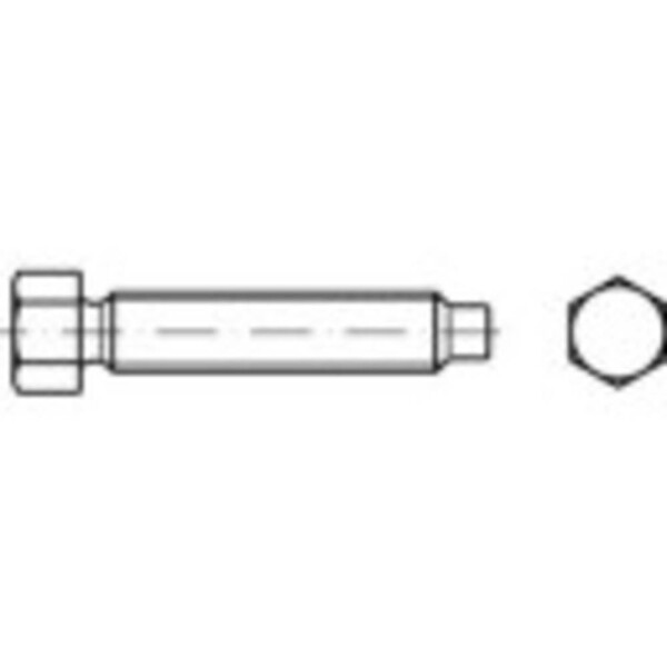 Šesťhranné skrutky TOOLCRAFT 108900 M16 DIN 561 100 mm oceľ 10 ks; 108900