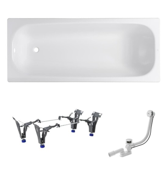 Obdĺžniková vaňa SAT Vivien 160x70 cm smaltovaná oceľ ľavá aj pravá SATVIVI160AN SATVIVI160AN