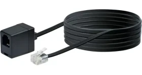 Schwaiger čierna / Telefónny predlžovací kábel / RJ-11 - RJ-11 / 10 m (TVL6332533)