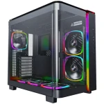 Montech KING 95 PRO čierna / ATX / 2x USB-A / 1x USB-C / 2x 140mm + 4X 120mm / bez zdroja / priehľadná bočnica (KING95PROB)
