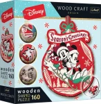 Trefl Wood Craft Origin - Puzzle - Vianočné dobrodružstvo Mickeyho a Minnie