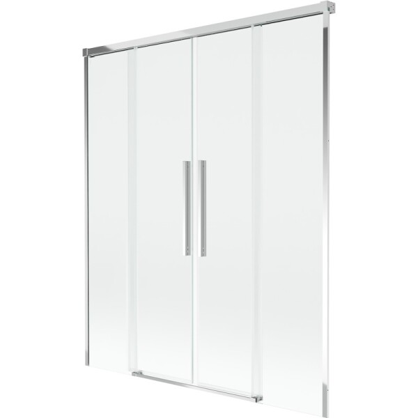 MEXEN/S - Rox vaňová zástena 2-krídlová posuvná 150 x 150, transparent, chróm 8C9-150-002-01-00