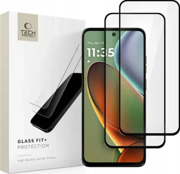 Tech-Protect Glass Fit+ čierna / Tvrdené sklo / Motorola Moto G15/G15 Power/G05/E15 / 2 ks (5906302361236)