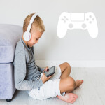 Veselá Stena Samolepka Ovládač na playstation Farba: zelená, Veľkosť: 40 x 26 cm