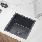 VELAZO Oceľový drez 40 x 50 bez otvoru pre batériu, grafit, Velazo VELAZ4050BB