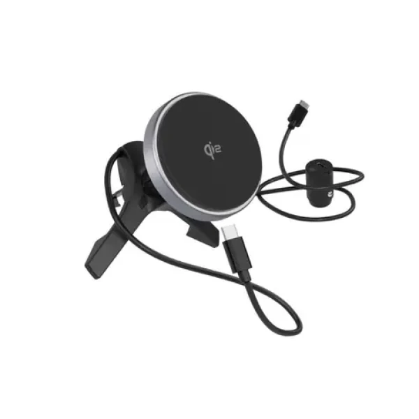Epico UltraDrive Qi2 Alu Mag + ED70 čierna / Bezdrôtová nabíjačka a držiak do auta / 15W (9915111300064)