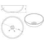 SAPHO - PRIORI keramické umývadlo na dosku Ø 41 cm, hnedá s modrým vzorom PI023