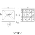CERANO - Sprchová vanička štvorcová FlexiCut - SMC/minerálny kompozit - upraviteľná - biela matná - 100x100x3 CER-666055
