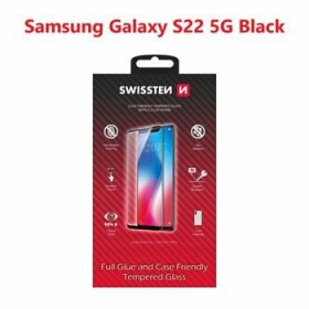 SWISSTEN FULL GLUE COLOR FRAME CASE FRIENDLY sklo pre SAMSUNG S901B GALAXY S22 5G čierna (54501812)