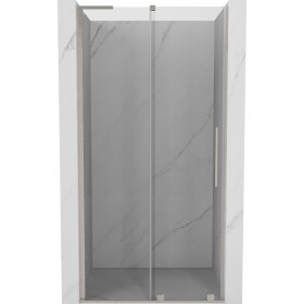 MEXEN/S - Velar L posuvné sprchové dvere 100, transparent, nikel kartáčovaný 871-100-003-01-97