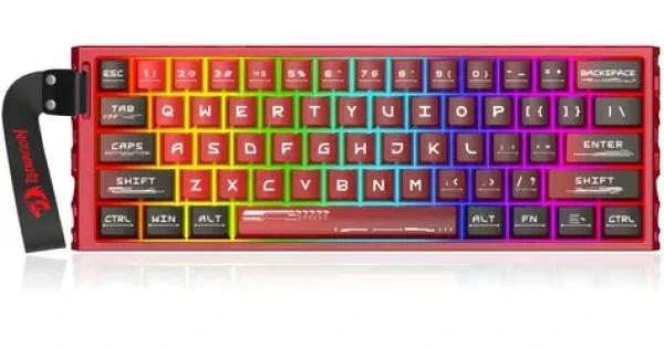 Redragon Venom červená / Herná klávesnica / mechanická / Redragon UltraMag Next-Gen / drôtová / podsvietená (K753-RGB-M)