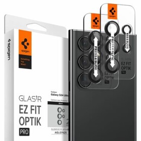 Spigen Glass tR EZ Fit Optik Pre ochranné sklo pre Samsung Galaxy S24 Ultra čierna 2ks (AGL07425)