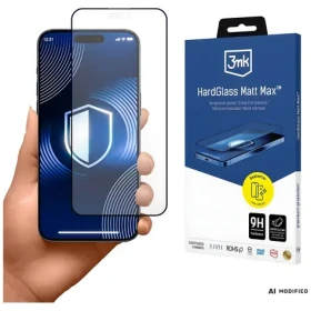 3mk HardGlass Matt Max čierna / Tvrdené sklo / Apple iPhone 18 Pre Max / Matné / 9H