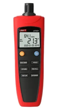 UNI-T UT332+ / Teplomer a vlhkomer / -20 až 70 °C / 0-99,9 % RH / USB export dát (UT332+)