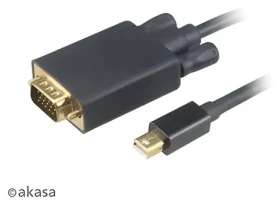 Akasa AK-CBDP17-18BK čierna / Redukcia mini DisplayPort na VGA / 1,8 m (AK-CBDP17-18BK)