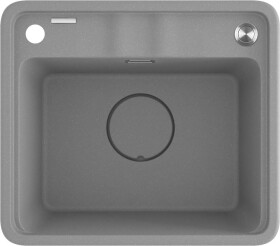 DEANTE DEANTE - Momi metallic grey Granitový drez, 1-bowl ZKM_S103