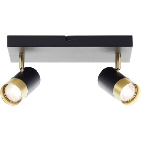 Brilliant G03413/86 Deckenleuchte 33cm stropné svetlo GU10 Čierna/piesková, zlatá (matná); G03413/86