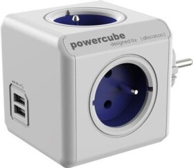 PowerCube Original USB modrá / 4 zásuvky / 2x USB Port (8718444082262)