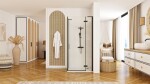 REA/S - Sprchová kabína Hugo Black 90x90 KPL-45223