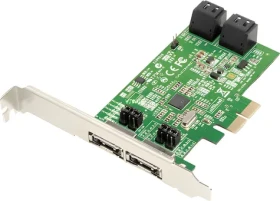 Dawicontrol DC-624e R2 / Radič / PCIe x2 / 4X SATA III / 2x eSATA / RAID 0,1,5,10,JBOD (DC-624e RAID R2)