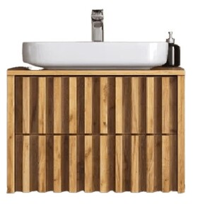 Kúpeľňová skrinka s krycou doskou SAT Delano 80x46 cm dub mat DELANO80ZDDE DELANO80ZDDE