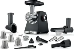 BOSCH MFWS660B strieborná / Mlynček na mäso / 2100 W / 3,5 kg za min / 2 rýchlosti / reverzný chod (MFWS660B)