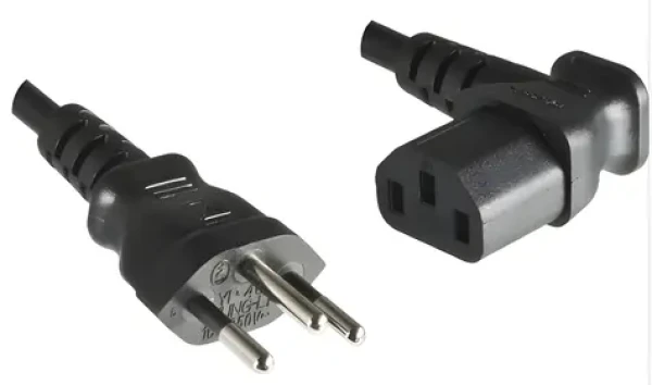 MicroConnect Power Cord Swiss Typ J - C13 90 ° 1.8m čierna / Švajčiarska koncovka (PE160418A)