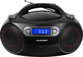 Blaupunkt BB18BK čierna / Rádiomagnetofón / FM/CD/MP3/USB/AUX / budík / 2x 2W RMS (5901750503566)